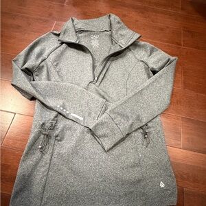 Cali Sport Gray Quarter-Zip Pullover with reflective accents